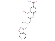 4-hydroxy-2-{[methyl(4,5,6,7-tetrahydro-1,2-benzisoxazol-3-ylmethyl)amino]methyl}quinoline-6-carboxamide