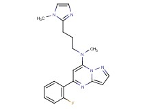 5-(2-fluorophenyl)-N-methyl-N-[3-(1-methyl-1H-imidazol-2-yl)propyl]pyrazolo[1,5-a]pyrimidin-7-amine