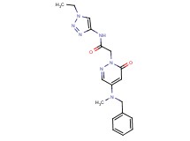 2-[4-[benzyl(methyl)amino]-6-oxo-1(6H)-pyridazinyl]-N-(1-ethyl-1H-1,2,3-triazol-4-yl)acetamide
