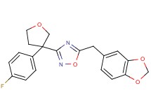 5-(1,3-benzodioxol-5-ylmethyl)-3-[3-(4-fluorophenyl)tetrahydrofuran-3-yl]-1,2,4-oxadiazole