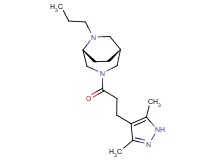(1R*,5R*)-3-[3-(3,5-dimethyl-1H-pyrazol-4-yl)propanoyl]-6-propyl-3,6-diazabicyclo[3.2.2]nonane