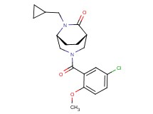 (1S*,5R*)-3-(5-chloro-2-methoxybenzoyl)-6-(cyclopropylmethyl)-3,6-diazabicyclo[3.2.2]nonan-7-one