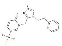 1-{[1-(2-phenylethyl)-1H-1,2,4-triazol-5-yl]methyl}-5-(trifluoromethyl)pyridin-2(1H)-one