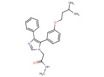 N-methyl-2-{5-[3-(3-methylbutoxy)phenyl]-4-phenyl-1H-imidazol-1-yl}acetamide