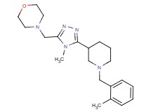 4-({4-methyl-5-[1-(2-methylbenzyl)piperidin-3-yl]-4H-1,2,4-triazol-3-yl}methyl)morpholine