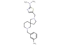 N,N-dimethyl-5-{[7-(3-methylbenzyl)-2,7-diazaspiro[4.5]dec-2-yl]methyl}-1,3-thiazol-2-amine