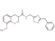 N-[(3-benzyl-1,2,4-oxadiazol-5-yl)methyl]-8-methoxychromane-3-carboxamide