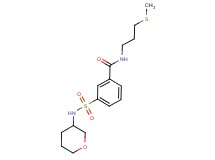 N-[3-(methylthio)propyl]-3-[(tetrahydro-2H-pyran-3-ylamino)sulfonyl]benzamide