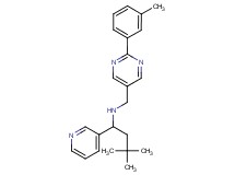 (3,3-dimethyl-1-pyridin-3-ylbutyl){[2-(3-methylphenyl)pyrimidin-5-yl]methyl}amine