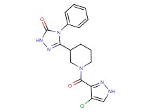 5-{1-[(4-chloro-1H-pyrazol-3-yl)carbonyl]piperidin-3-yl}-4-phenyl-2,4-dihydro-3H-1,2,4-triazol-3-one