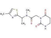 2-(2,6-dioxotetrahydropyrimidin-1(2H)-yl)-N-methyl-N-[1-(4-methyl-1,3-thiazol-2-yl)ethyl]acetamide