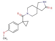 8-{[1-(4-methoxyphenyl)cyclopropyl]carbonyl}-2,8-diazaspiro[4.5]decan-3-one