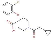 1-(cyclopropylacetyl)-4-(2-fluorophenoxy)piperidine-4-carboxylic acid