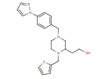 2-[4-[4-(1H-pyrazol-1-yl)benzyl]-1-(2-thienylmethyl)-2-piperazinyl]ethanol