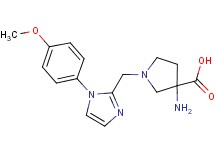 3-amino-1-{[1-(4-methoxyphenyl)-1H-imidazol-2-yl]methyl}pyrrolidine-3-carboxylic acid