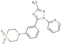 4-[3-(3-methyl-1-pyridin-2-yl-1H-1,2,4-triazol-5-yl)phenyl]thiomorpholine 1,1-dioxide