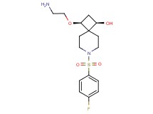 rel-(1R,3S)-3-(2-aminoethoxy)-7-[(4-fluorophenyl)sulfonyl]-7-azaspiro[3.5]nonan-1-ol hydrochloride