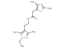 2-(2,4-dimethyl-1,3-thiazol-5-yl)-N-[2-(1-ethyl-3,5-dimethyl-1H-pyrazol-4-yl)ethyl]acetamide