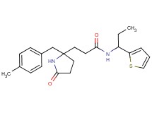 3-[2-(4-methylbenzyl)-5-oxo-2-pyrrolidinyl]-N-[1-(2-thienyl)propyl]propanamide