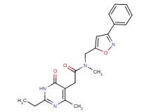 2-(2-ethyl-4-methyl-6-oxo-1,6-dihydro-5-pyrimidinyl)-N-methyl-N-[(3-phenyl-5-isoxazolyl)methyl]acetamide