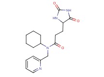 N-cyclohexyl-3-(2,5-dioxo-4-imidazolidinyl)-N-(2-pyridinylmethyl)propanamide