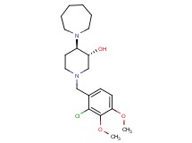 (3R*,4R*)-4-(1-azepanyl)-1-(2-chloro-3,4-dimethoxybenzyl)-3-piperidinol