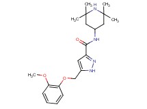 5-[(2-methoxyphenoxy)methyl]-N-(2,2,6,6-tetramethylpiperidin-4-yl)-1H-pyrazole-3-carboxamide