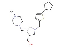 {(3R*,4R*)-1-[(5-cyclopentyl-2-thienyl)methyl]-4-[(4-methylpiperazin-1-yl)methyl]pyrrolidin-3-yl}methanol