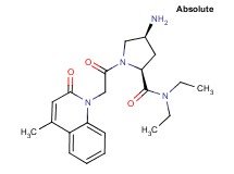 (4S)-4-amino-N,N-diethyl-1-[(4-methyl-2-oxoquinolin-1(2H)-yl)acetyl]-L-prolinamide
