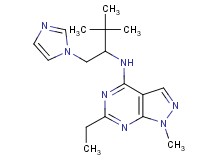 6-ethyl-N-[1-(1H-imidazol-1-ylmethyl)-2,2-dimethylpropyl]-1-methyl-1H-pyrazolo[3,4-d]pyrimidin-4-amine