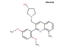 (3R)-1-{[2-(2,5-dimethoxyphenyl)-8-methyl-3-quinolinyl]methyl}-3-pyrrolidinol