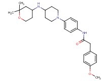 N-(4-{4-[(2,2-dimethyltetrahydro-2H-pyran-4-yl)amino]-1-piperidinyl}phenyl)-2-(4-methoxyphenyl)acetamide