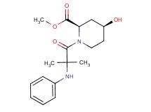 methyl (2R*,4S*)-1-(2-anilino-2-methylpropanoyl)-4-hydroxypiperidine-2-carboxylate