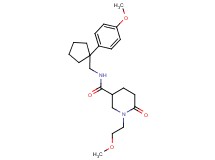 1-(2-methoxyethyl)-N-{[1-(4-methoxyphenyl)cyclopentyl]methyl}-6-oxo-3-piperidinecarboxamide