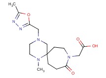 {1-methyl-4-[(5-methyl-1,3,4-oxadiazol-2-yl)methyl]-10-oxo-1,4,9-triazaspiro[5.6]dodec-9-yl}acetic acid