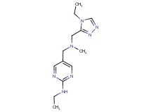 N-ethyl-5-{[[(4-ethyl-4H-1,2,4-triazol-3-yl)methyl](methyl)amino]methyl}pyrimidin-2-amine