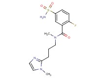 5-(aminosulfonyl)-2-fluoro-N-methyl-N-[3-(1-methyl-1H-imidazol-2-yl)propyl]benzamide