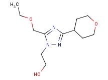 2-[5-(ethoxymethyl)-3-(tetrahydro-2H-pyran-4-yl)-1H-1,2,4-triazol-1-yl]ethanol