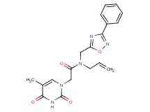 N-allyl-2-(5-methyl-2,4-dioxo-3,4-dihydropyrimidin-1(2H)-yl)-N-[(3-phenyl-1,2,4-oxadiazol-5-yl)methyl]acetamide