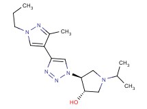 (3S*,4S*)-1-isopropyl-4-[4-(3-methyl-1-propyl-1H-pyrazol-4-yl)-1H-1,2,3-triazol-1-yl]pyrrolidin-3-ol
