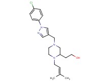 2-[4-{[1-(4-chlorophenyl)-1H-pyrazol-4-yl]methyl}-1-(3-methyl-2-buten-1-yl)-2-piperazinyl]ethanol