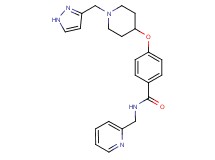 4-{[1-(1H-pyrazol-3-ylmethyl)-4-piperidinyl]oxy}-N-(2-pyridinylmethyl)benzamide
