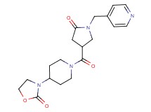 3-(1-{[5-oxo-1-(4-pyridinylmethyl)-3-pyrrolidinyl]carbonyl}-4-piperidinyl)-1,3-oxazolidin-2-one