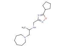 (2-azepan-1-yl-1-methylethyl)[(5-cyclopentyl-1,2,4-oxadiazol-3-yl)methyl]amine
