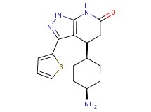 (4R)-4-(cis-4-aminocyclohexyl)-3-(2-thienyl)-1,4,5,7-tetrahydro-6H-pyrazolo[3,4-b]pyridin-6-one hydrochloride