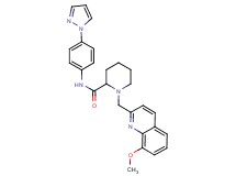 1-[(8-methoxy-2-quinolinyl)methyl]-N-[4-(1H-pyrazol-1-yl)phenyl]-2-piperidinecarboxamide