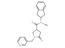 N-(2,3-dihydro-1H-inden-2-yl)-N-methyl-5-oxo-1-(pyridin-3-ylmethyl)pyrrolidine-3-carboxamide