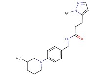 N-[4-(3-methylpiperidin-1-yl)benzyl]-3-(1-methyl-1H-pyrazol-5-yl)propanamide