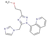 8-[5-(1H-imidazol-1-ylmethyl)-3-(2-methoxyethyl)-1H-1,2,4-triazol-1-yl]quinoline