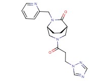(1S*,5R*)-6-(2-pyridinylmethyl)-3-[3-(1H-1,2,4-triazol-1-yl)propanoyl]-3,6-diazabicyclo[3.2.2]nonan-7-one